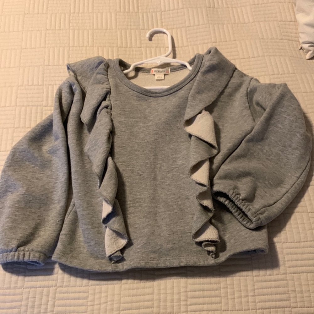 Crew cuts girls ruffle sweat shirt